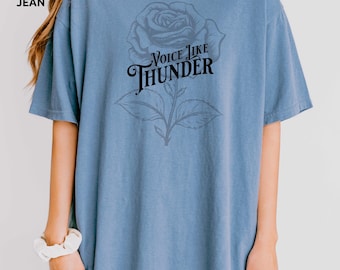 Stevie Nicks Shirt, Voice Like Thunder Tee, Stevie Nicks Retro T-Shirt, Vintage Rock Graphic Tee, Boho Music Legend Shirt