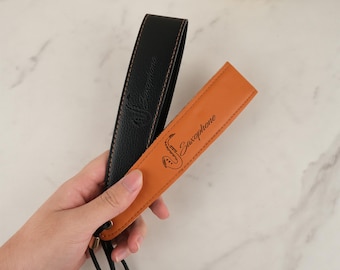 Personalized Saxophone Neck Strap - Adjustable strap for saxophones and clarinets. Customizable with your name. A unique gift for musicians.