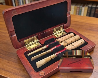 Personalized Rosewood Oboe Reed Case – Custom Engraved Reed Holder for Oboe, Clarinet & Flute, Perfect Gift for Musicians