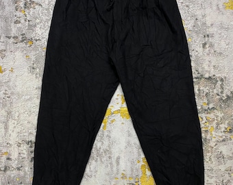 Yohji Yamamoto Pour Homme Vintage Linen Rayon Black Pinstripe