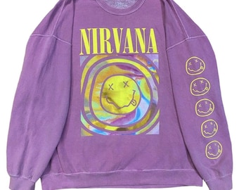 Vintage Y2K Nirvana Big Smile Print Sweatshirt