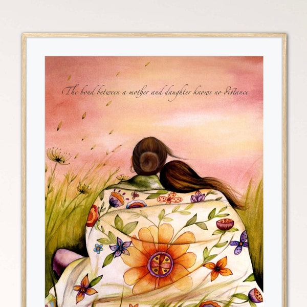 Gift for mother's day, mother daughter print, inspirational quote, Claudia Tremblay