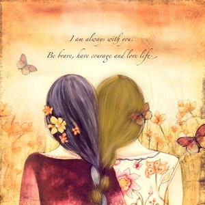 Gift for sister, Sister Art print, Sisters Custom Birthday gift , Birthday gift for sister,