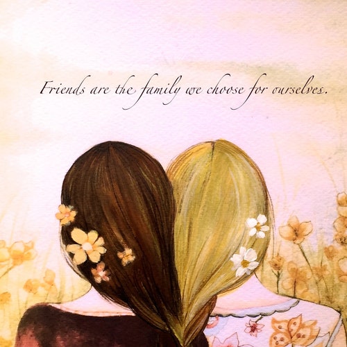 Sistersibling Gift Blonde and Brown Hair Sisters Friends Are - Etsy Sistersibling Gift Blonde and Brown Hair Sisters Friends Are - Etsy