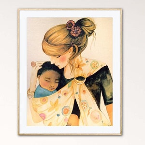 Regalo per la festa della mamma, stampa madre-figlia,