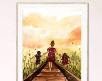 for mother's day, mother daughter print,