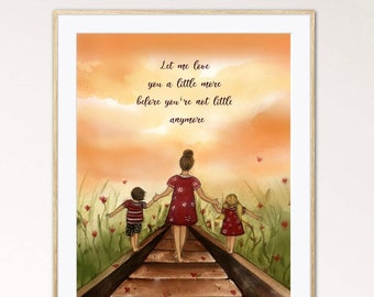 Gift for mother's day, mother daughter print, Claudia Tremblay