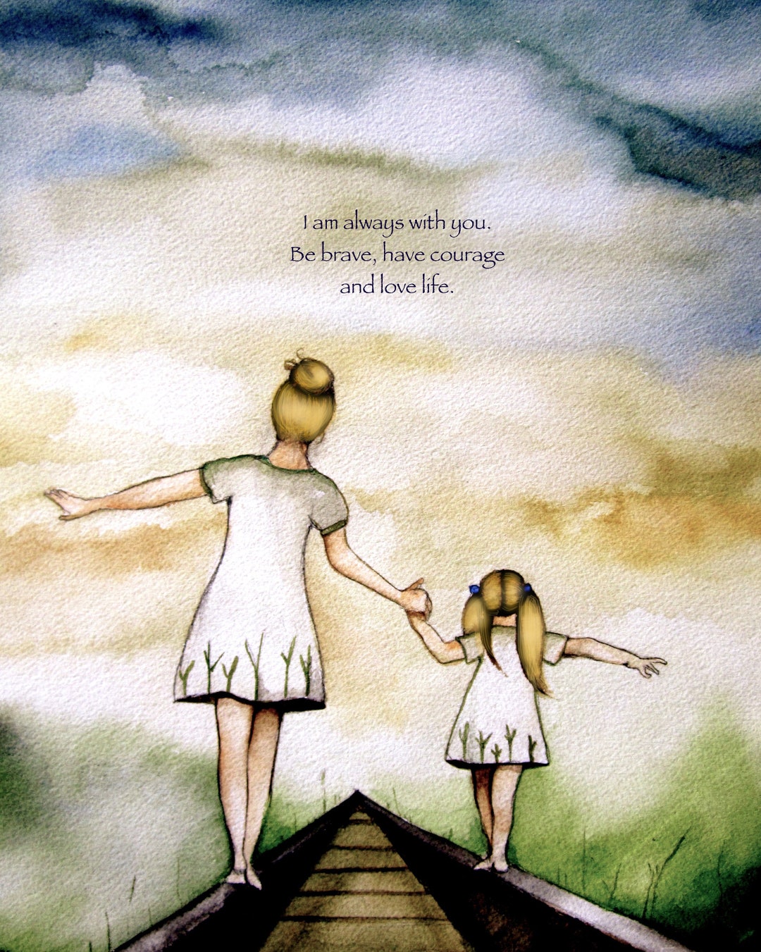 Gift for Mom Wall Art Decor Love Artwork Gift for Daughter Mother and ...