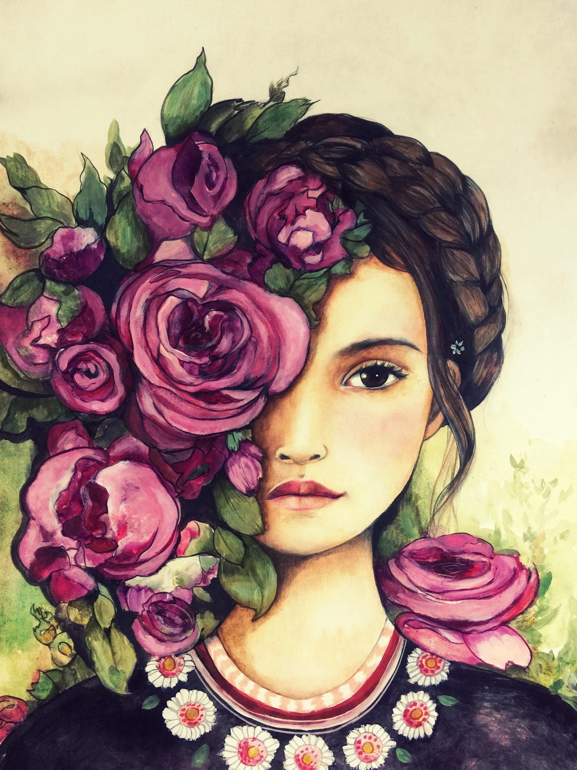 female empowerment art print woman artwork  portrait image 0