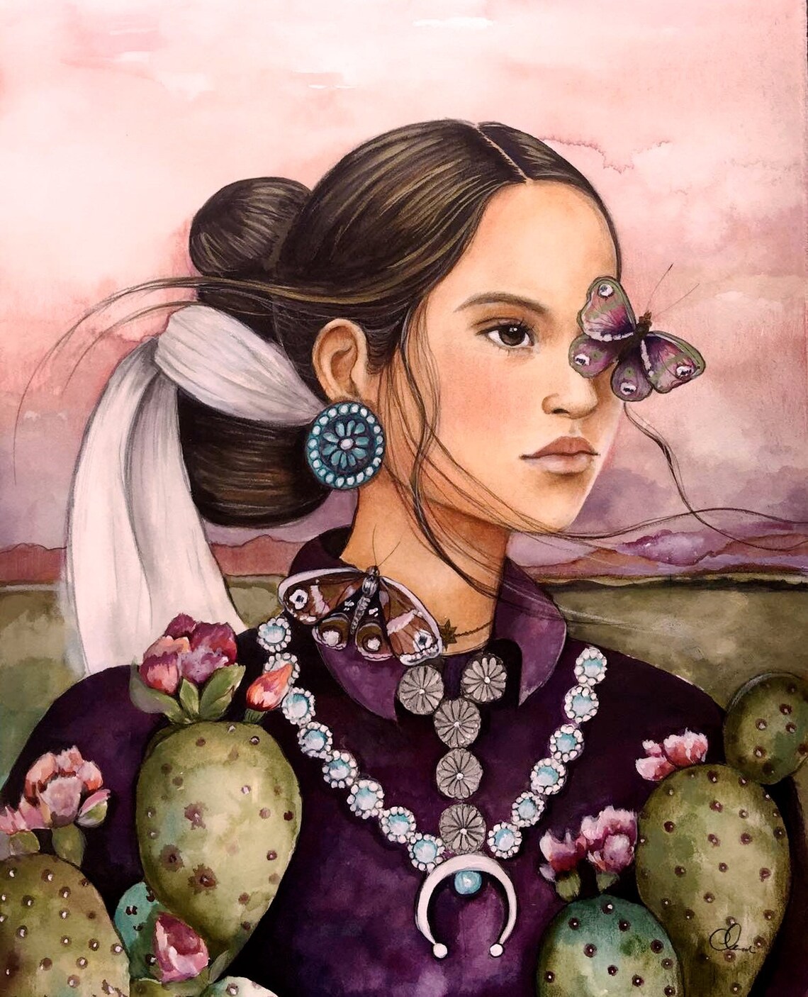 female empowermentart print drawing love portrait artwork image 0