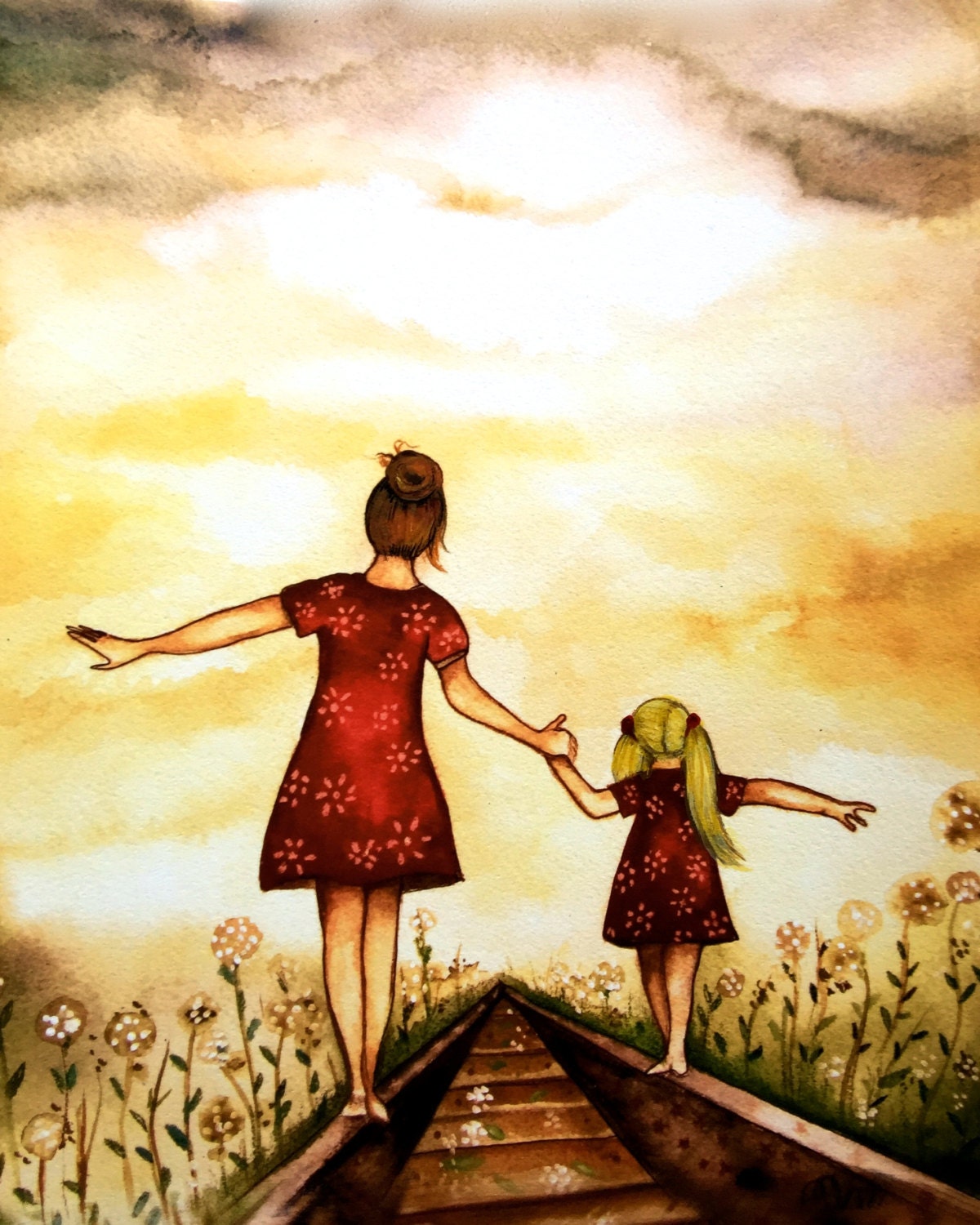 Gift for Mother's Day, Mother Daughter Print, Canada - Main Image