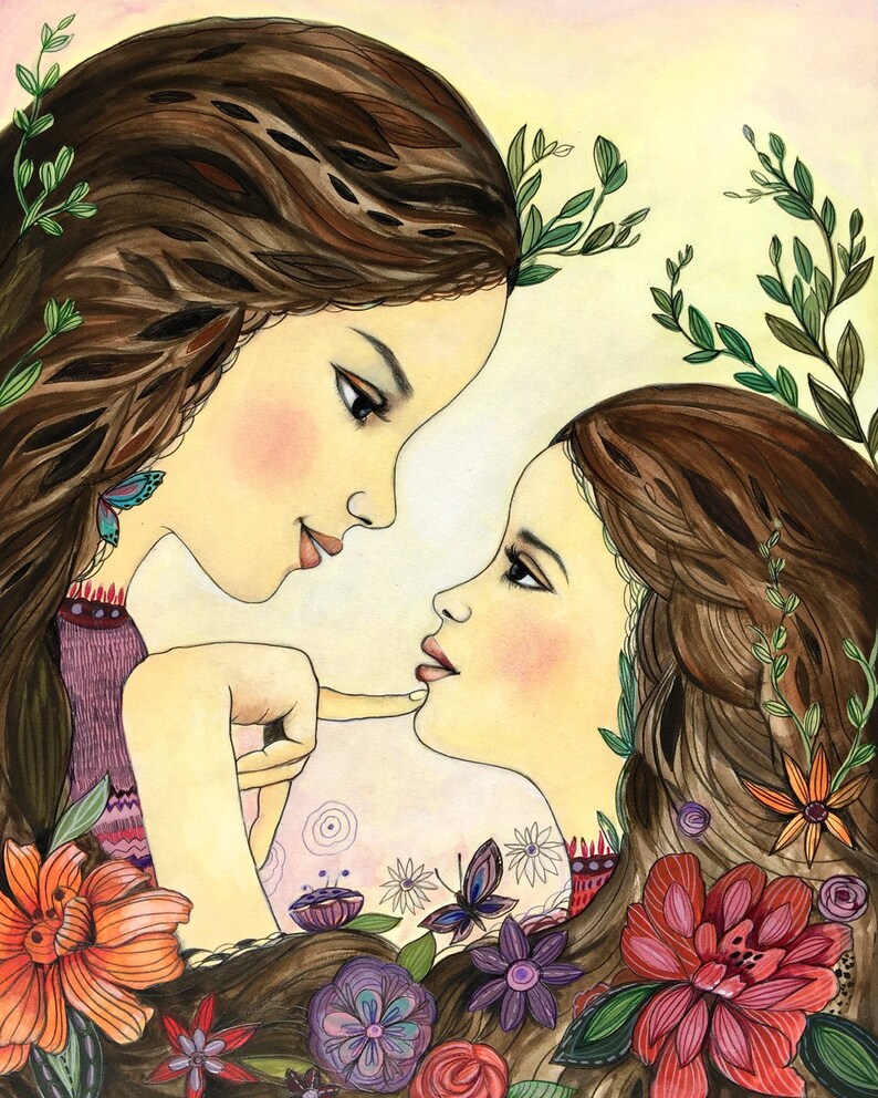 Art Print Gift for Mom Wall Art Decor Love Artwork Gift Etsy