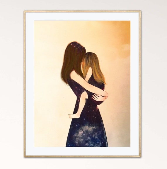 for mother's day, mother daughter print,