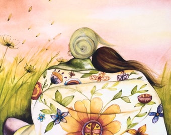 Gift for mother's day, mother daughter print, Claudia Tremblay