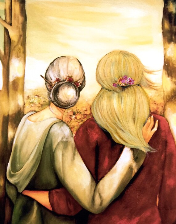 for mother's day, mother daughter print,