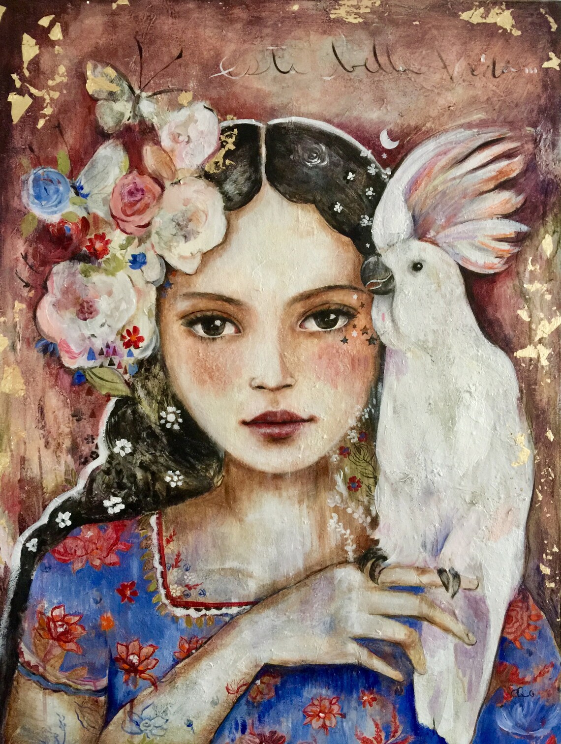 art print wall decor bohochic art drawing whimsical print image 0