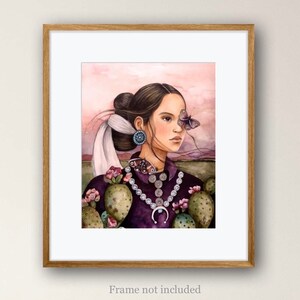 Gift for her, whimsical portraits,  art print.