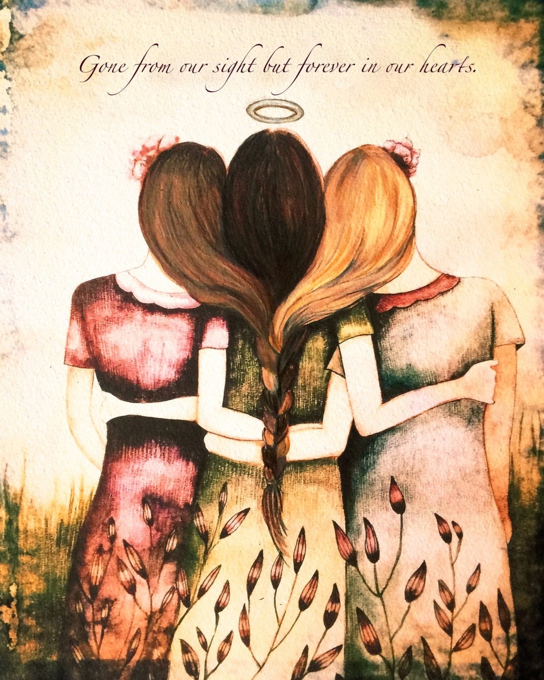 Personalized Sister Portrait Print, Custom Birthday Gift - Etsy