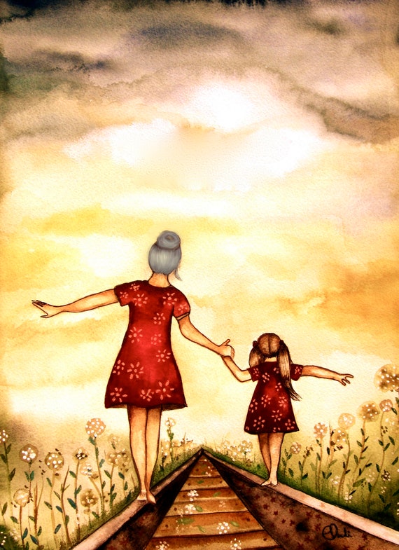 A grand mother is a best friend | gift for grandmothers woman artwork