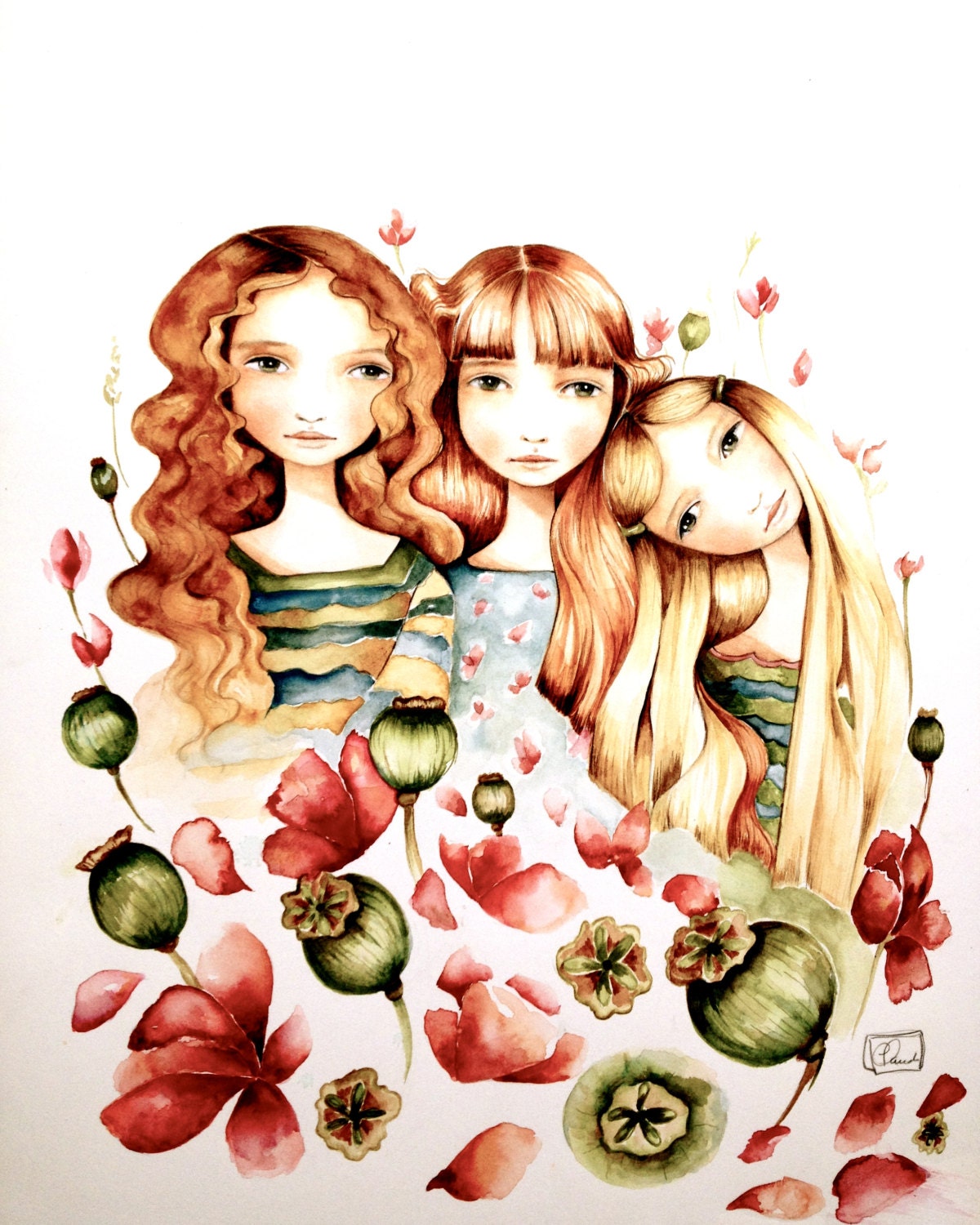 The 3 sisters art print | Etsy