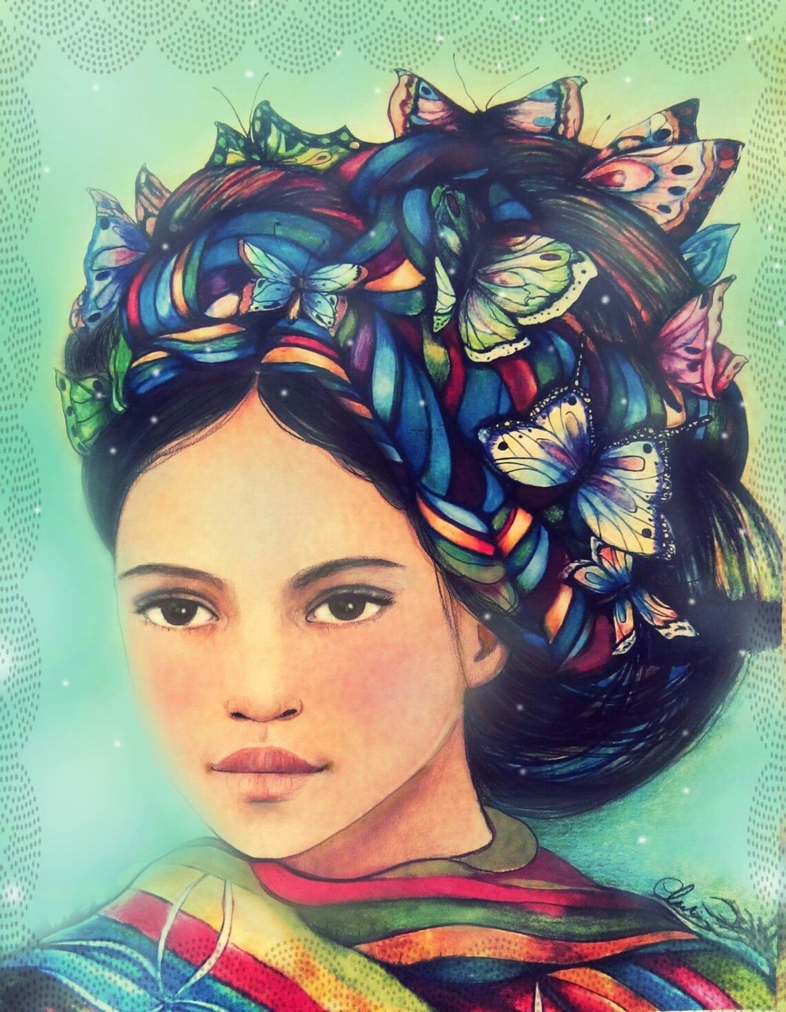 female empowermentart print drawing love portrait artwork image 0