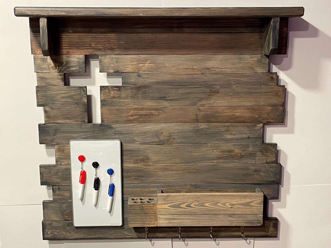Rustic Command Center Wood Command Center, Reclaimed Palette Wood,rustic Look,organizer With ...
