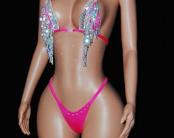 Dangle sequins and  rhinestone set