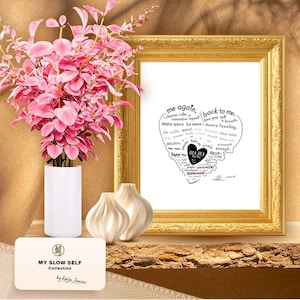 SIGA SIGA Greek Quote Heart Poster Printable | Slow Living Wall Art | Calm Mindset Decor | A4 + US Letter | Instant Download | My Slow Self