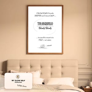 TRANQUILO Printable Poster | Spanish Quote Wall Art | Slow Living Decor | Calm Mindset Print | A4 + US Letter | Instant Download | MySlow