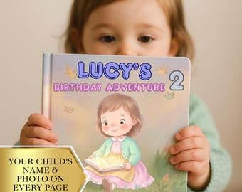 Libro de cumpleaños personalizado 1. 2. 3. 4. 5 • Nombre y edad personalizados • Historia de recuerdo para niños pequeños • Regalo de cumpleaños para niña