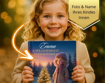 Personalisiertes Weihnachtsbuch mit Foto & Name des Kindes • Individuelles Kinderbuch • Persönliches Weihnachtsgeschenk