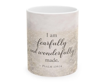 Wildflower Christian Coffee Mug, Inspirational Bible Verse Gift