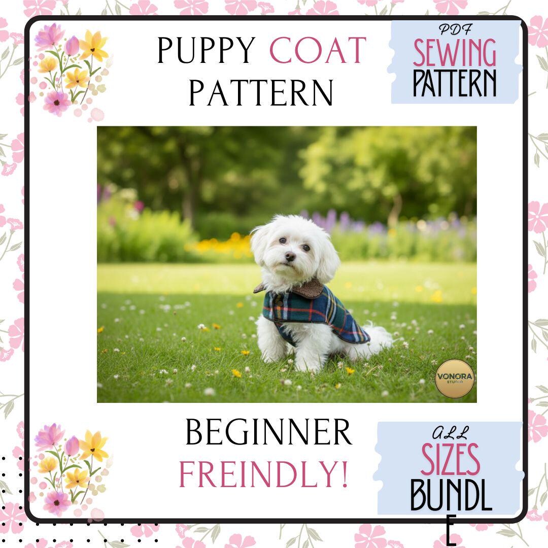Dog Coat Sewing Pattern PDF | DIY Dog Clothes | Dog Jacket Sewing ...