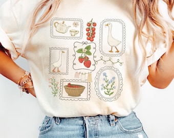 Comfort Colors® Cottagecore Shirt, Goose Shirt, Gardening Shirt, Summer Spring Shirt, Gift for Her