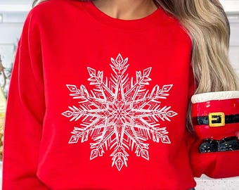 Snowflake Graphic Tee, Christmas Winter Shirt
