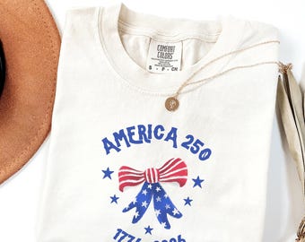 Comfort Color America 250 Anniversary Cotton Patriotic Top USA Sweatshirt Design