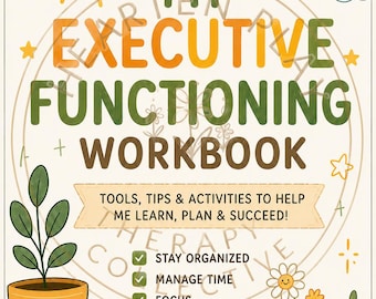 Executive Functioning Workbook for Kids | Printable PDF | ADHD, Autism Support, School Counseling, Executive Skills Activities
