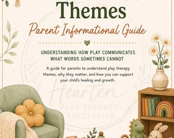 Play Therapy Themes Parent Informational Guide | Printable Parent Education Packet | Play Therapist Resource | Counseling Office PDF