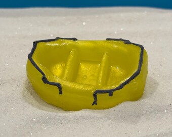 Resin Life Raft Miniature | Rescue Boat | Play Therapy Sand Tray Accessory | Counseling Miniature | Survival Symbol | Resin Miniature