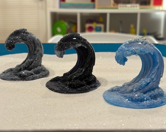 Small | Large | Ocean Tidal Wave Sandtray Miniature | Play Therapy Tool | Water Symbol | Emotional Expression & Regulation