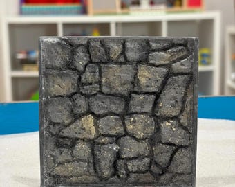 Resin Stone Wall Sandtray Miniature | Play Therapy Tool | Boundary, Protection & Strength Symbol
