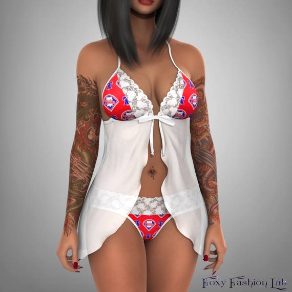 MLB Philadephia Phillies sexy lingerie lace lingerie white | Etsy