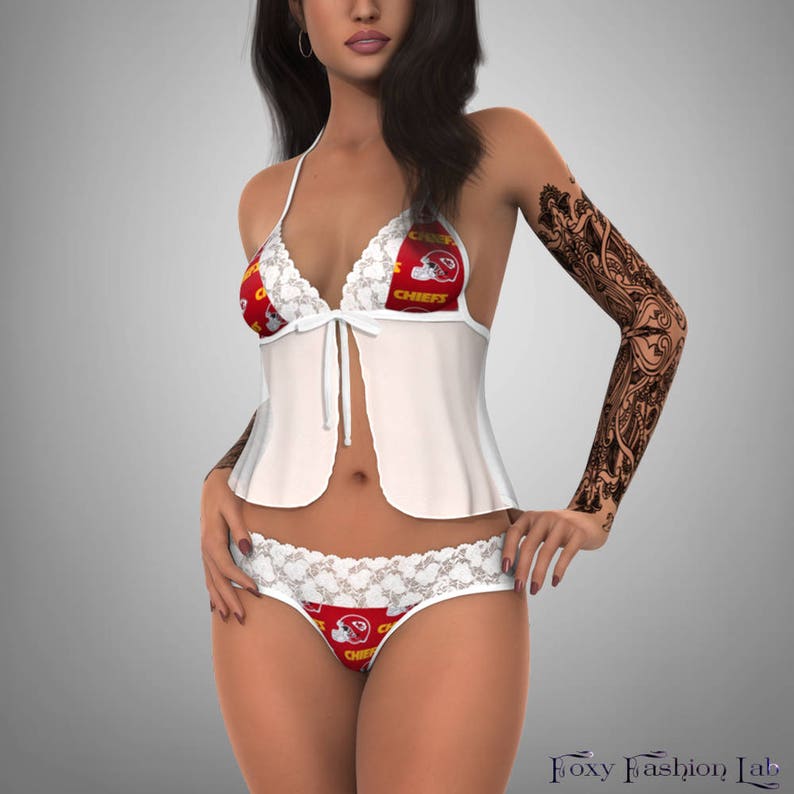 Kansas City Chiefs sexy white lace camisole lingerie top | Etsy