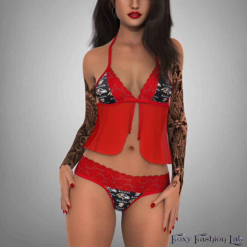 Baltimore Ravens sexy red lace camisole lingerie top | Etsy