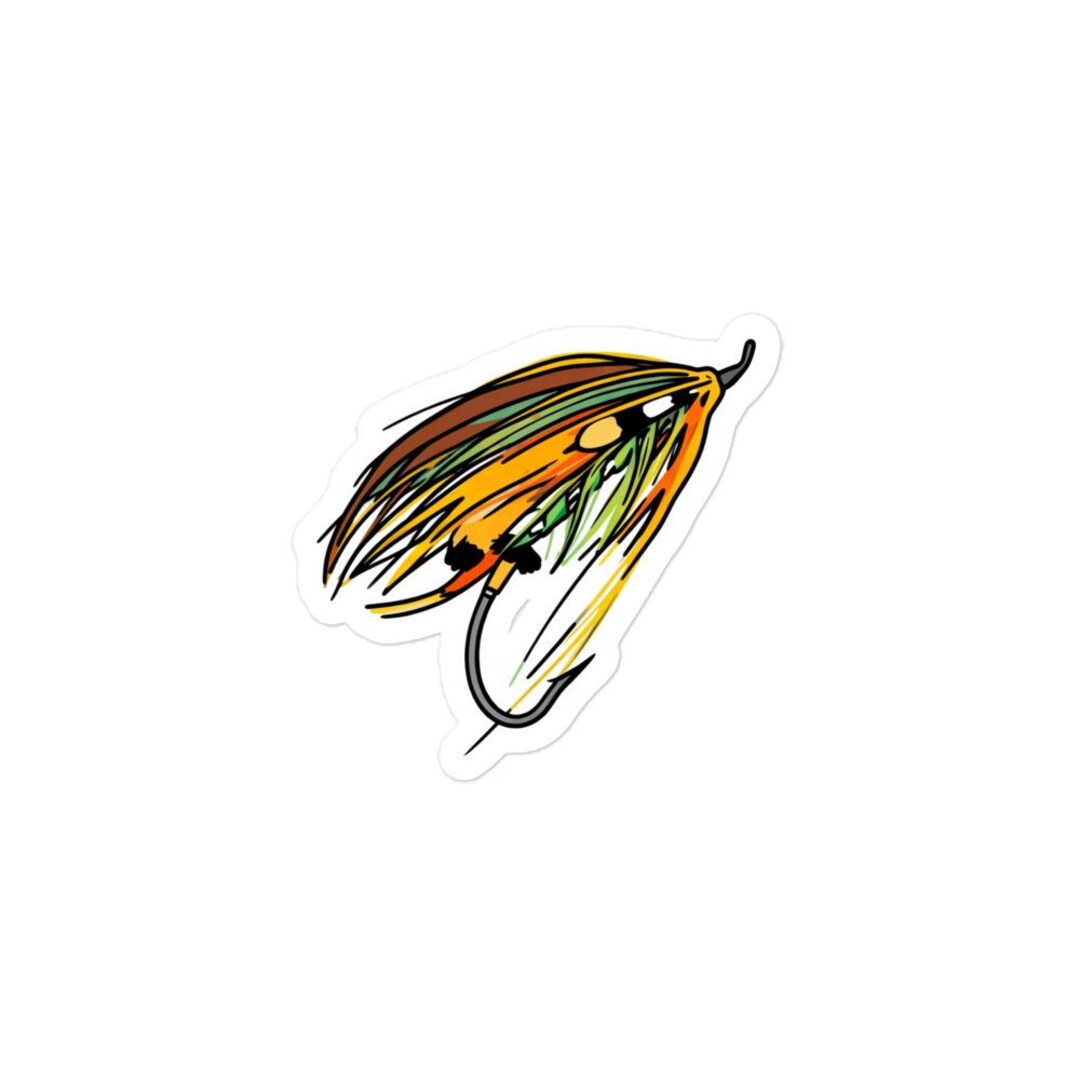 Salmon Fly Sticker - Etsy