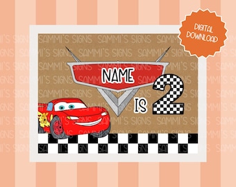 Lightning McQueen Birthday Banner | Cars Movie Theme (Digital Download)