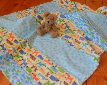 Puppy Dogs Baby Flannel Blanket