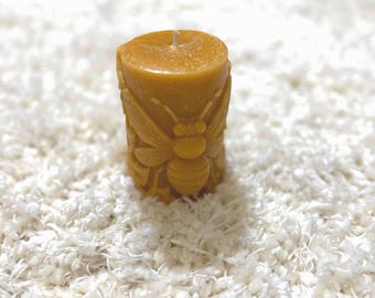 Beeswax Candle with Design