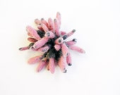 Pastell rosa und grauen Meer Blume Filz Brosche Blume Brosche - Gefilzte Brosche-Bio-Eco-Friendly-Meeresleben inspiriert-Weihnachts-Geschenk für Sie