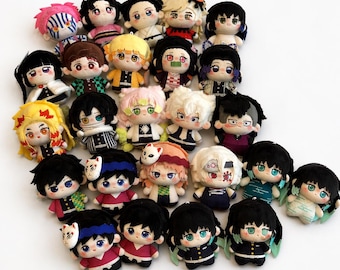 Demon Slayer Plush Doll | Kimetsu no Yaiba Plushies Set | Tanjiro Nezuko Zenitsu Inosuke Anime Stuffed Toy | Cute Kawaii Gift